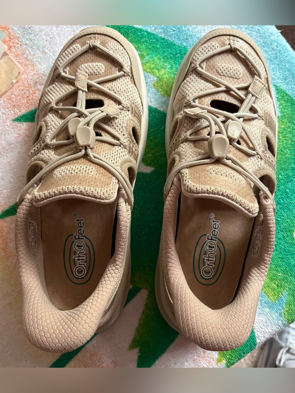Orthofeet Venus Women's Beige Closed Toe Sandals, Size 7, NWT